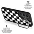 Black and White Checkered Galaxy S25 Kickstand Case