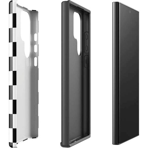 Black and White Checkered Galaxy S25 Ultra Impact Case
