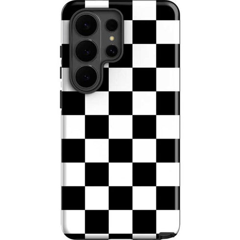 Black and White Checkered Galaxy S26 Ultra Impact Case