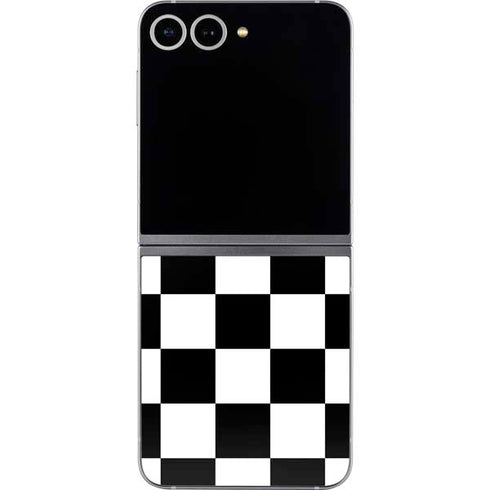 Black and White Checkered Galaxy Z Flip6 Skin