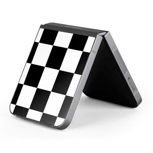 Black and White Checkered Galaxy Z Flip6 Skin