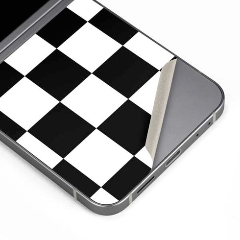 Black and White Checkered Galaxy Z Flip6 Skin