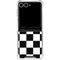 Black and White Checkered Galaxy Z Flip7 Clear Case