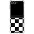 Black and White Checkered Galaxy Z Flip7 Clear Case