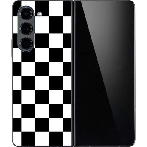 Black and White Checkered Galaxy Z Fold5 5G Skin