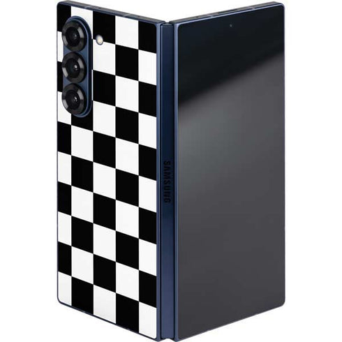 Black and White Checkered Galaxy Z Fold6 Skin