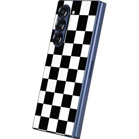 Black and White Checkered Galaxy Z Fold6 Skin