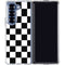 Black and White Checkered Galaxy Z Fold7 Clear Case