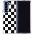 Black and White Checkered Galaxy Z Fold7 Clear Case