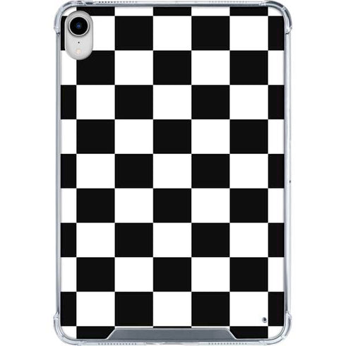 Black and White Checkered iPad 11th Gen (2025) Clear Case