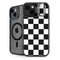 Black and White Checkered iPhone 14 Kickstand Case