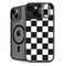 Black and White Checkered iPhone 14 Plus Kickstand Case