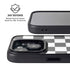 Black and White Checkered iPhone 15 Kickstand Case