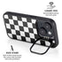 Black and White Checkered iPhone 15 Plus Kickstand Case