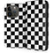 Black and White Checkered iPhone 15 Pro Folio Case