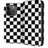 Black and White Checkered iPhone 15 Pro Folio Case