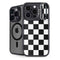 Black and White Checkered iPhone 15 Pro Kickstand Case