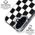 Black and White Checkered iPhone 16 Clear Case