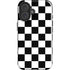 Black and White Checkered iPhone 16 Plus Impact Case