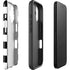 Black and White Checkered iPhone 16 Plus Impact Case