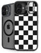 Black and White Checkered iPhone 16 Plus Kickstand Case