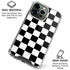 Black and White Checkered iPhone 16 Pro Clear Case