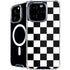 Black and White Checkered iPhone 16 Pro MagSafe Case