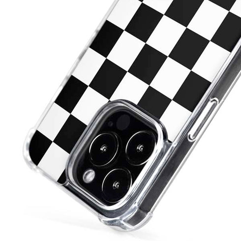 Black and White Checkered iPhone 16 Pro MagSafe Case