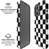 Black and White Checkered iPhone 16 Pro Magsafe Impact Case