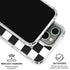 Black and White Checkered iPhone 16 Pro Max Clear Case