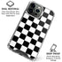 Black and White Checkered iPhone 16 Pro Max Clear Case