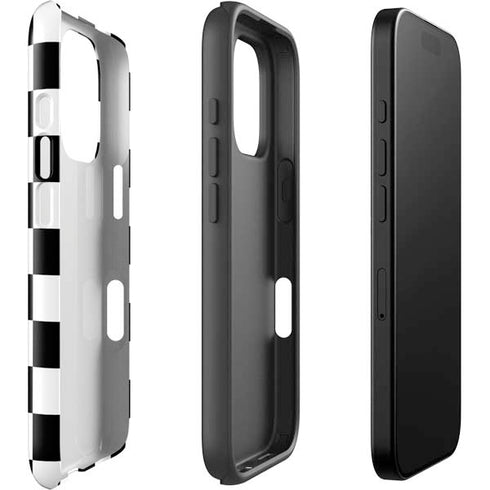 Black and White Checkered iPhone 16 Pro Max Impact Case