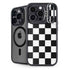 Black and White Checkered iPhone 16 Pro Max Kickstand Case