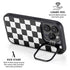 Black and White Checkered iPhone 16 Pro Max Kickstand Case