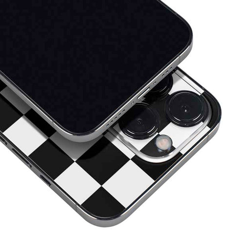 Black and White Checkered iPhone 16 Pro Skin