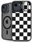 Black and White Checkered iPhone 16e Kickstand Case