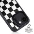Black and White Checkered iPhone 16e Kickstand Case