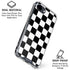 Black and White Checkered iPhone 16e Clear Case