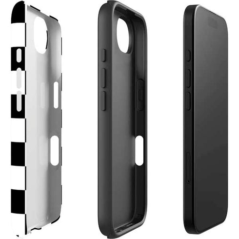 Black and White Checkered iPhone 16e Impact Case