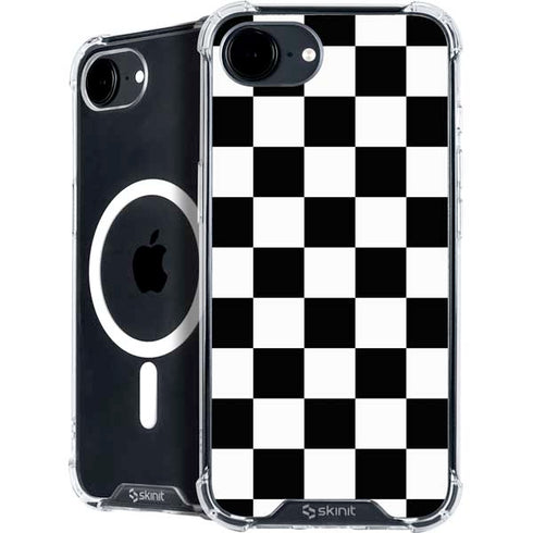 Black and White Checkered iPhone 16e MagSafe Case