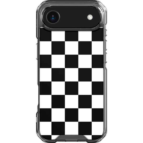 Black and White Checkered iPhone 17 Air Clear Case
