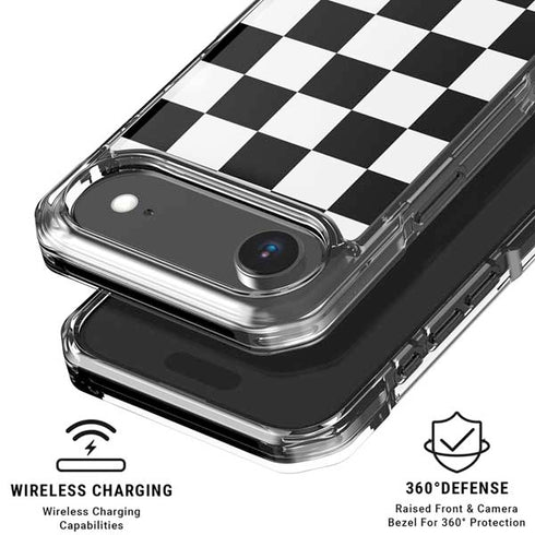 Black and White Checkered iPhone 17 Air Clear Case