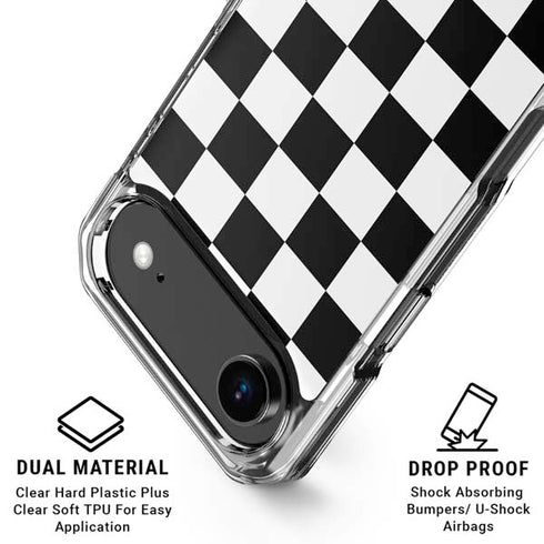 Black and White Checkered iPhone 17 Air MagSafe Case