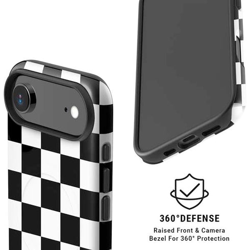 Black and White Checkered iPhone 17 Air Magsafe Impact Case