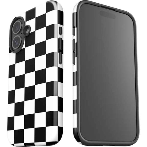 Black and White Checkered iPhone 17 Impact Case