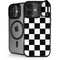 Black and White Checkered iPhone 17 Kickstand Case