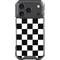 Black and White Checkered iPhone 17 Pro Clear Case