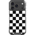 Black and White Checkered iPhone 17 Pro Clear Case