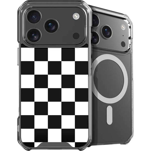 Black and White Checkered iPhone 17 Pro MagSafe Case