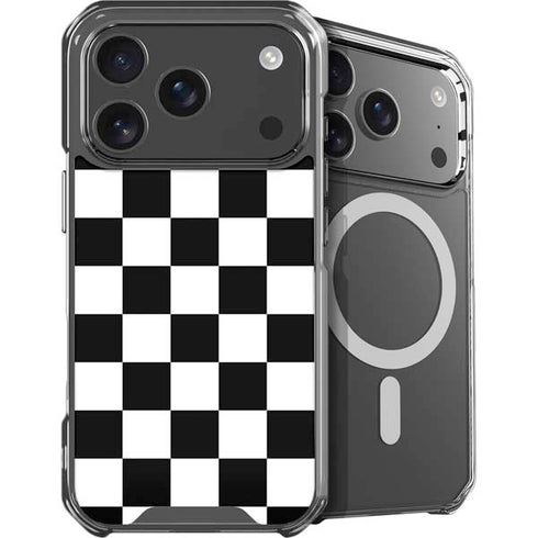Black and White Checkered iPhone 17 Pro Max MagSafe Case